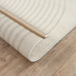 Gulvtæppe - 80x150 cm - Vævet - Cremefarvet med mønster - Eclipse - Nordstrand Home