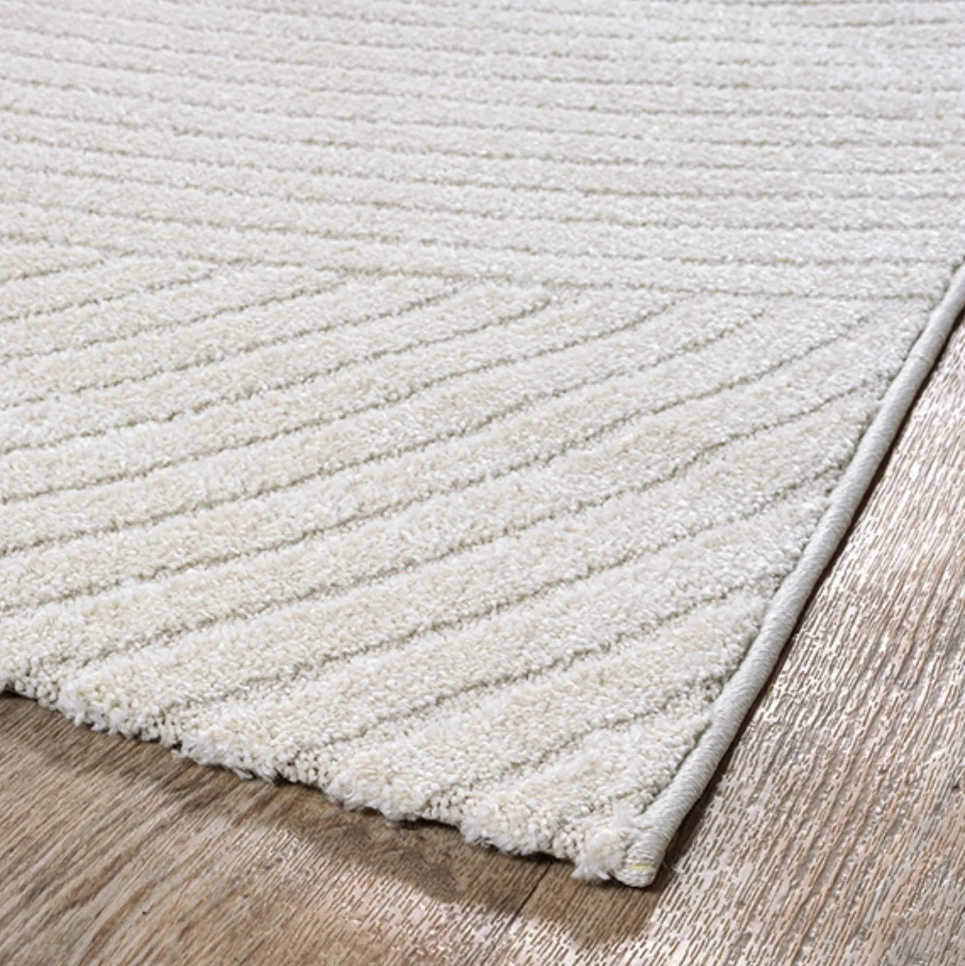 Gulvtæppe - 160x230 cm - Vævet - Cremefarvet med mønster - Elio - Nordstrand Home