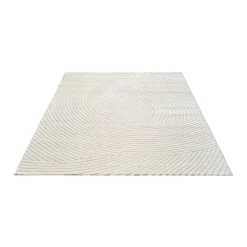 Gulvtæppe - 160x230 cm - Vævet - Cremefarvet med mønster - Elio - Nordstrand Home