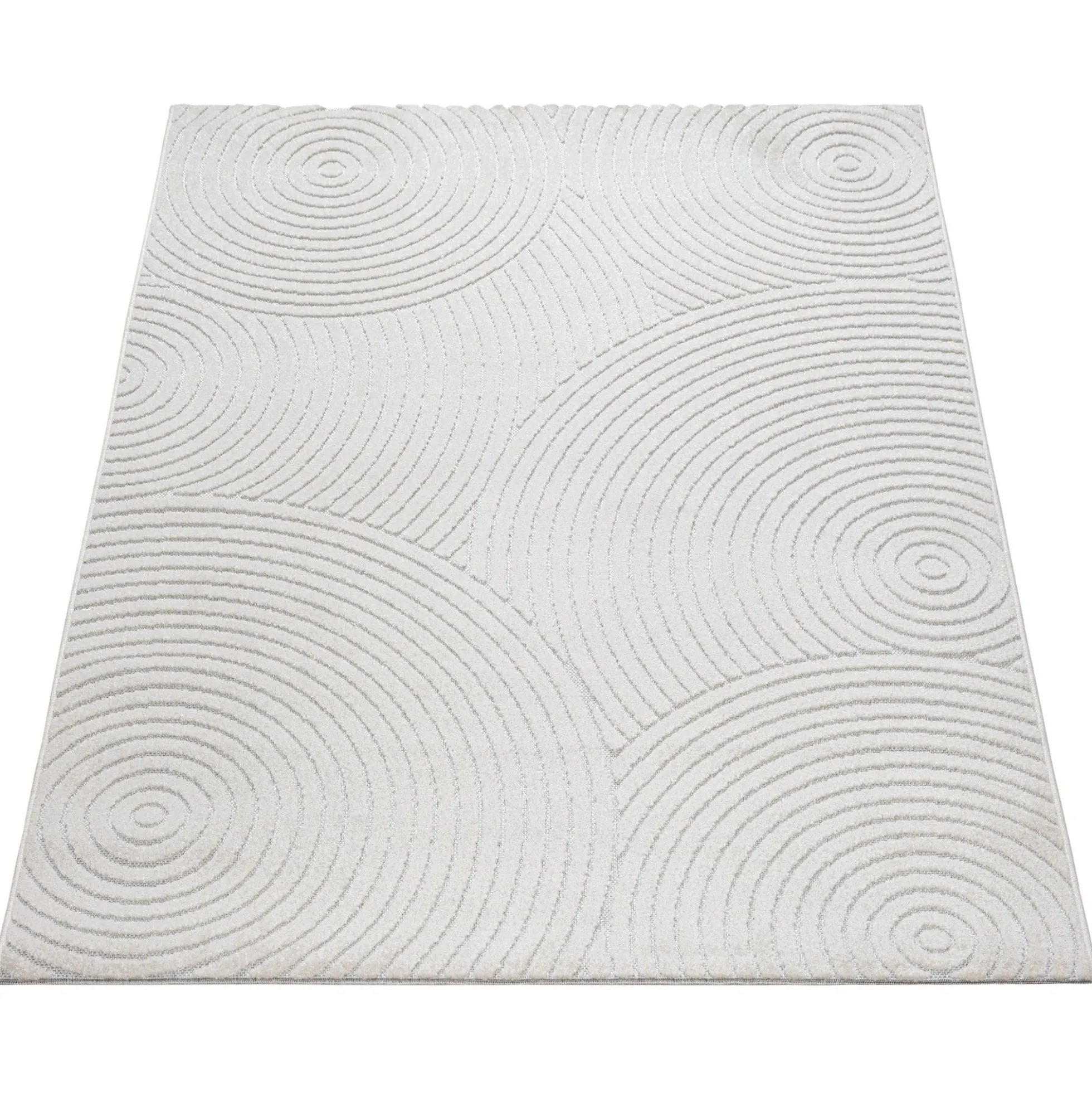 Gulvtæppe - 160x220 cm - Vævet - Cremefarvet med mønster - Tenerife - Nordstrand Home