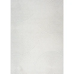 Gulvtæppe - 160x220 cm - Vævet - Cremefarvet med mønster - Tenerife - Nordstrand Home