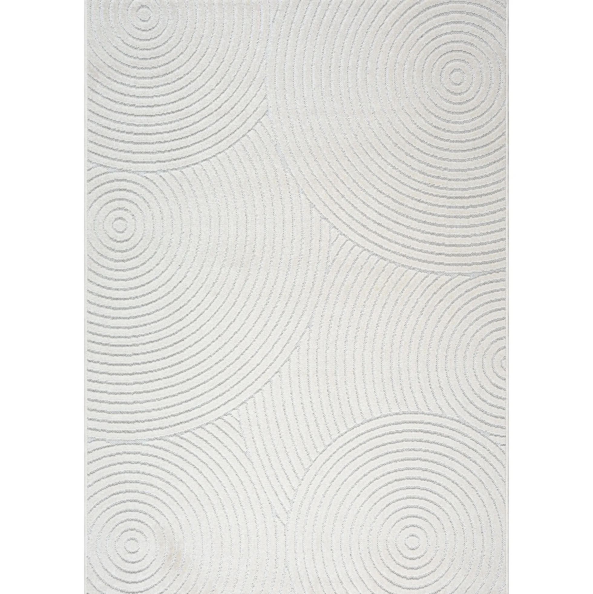Gulvtæppe - 160x220 cm - Vævet - Cremefarvet med mønster - Tenerife - Nordstrand Home