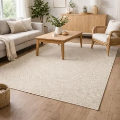 Gulvtæppe - 160x230 cm - Vævet - Creme - Kenzy - Nordstrand Home