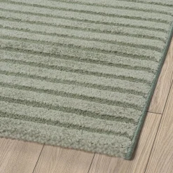 Gulvtæppe - 160x230 cm - Vævet - Grøn med mønster - Elio - Nordstrand Home
