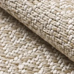 Gulvtæppe - 80x150 cm - Vævet tæppeløber - Beige - Helsinki - Nordstrand Home
