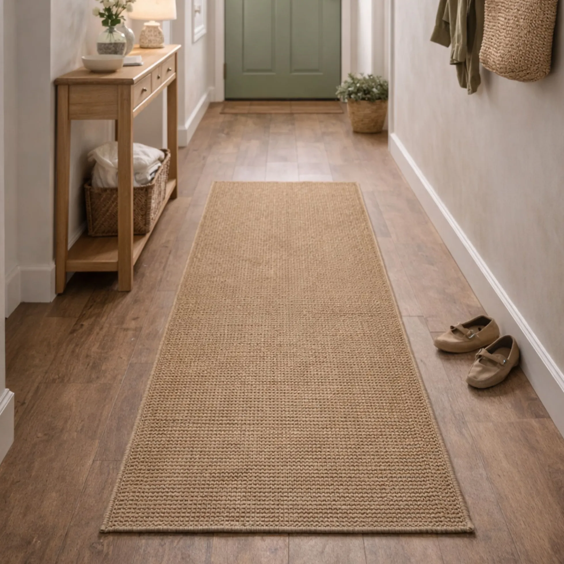 Gulvtæppe - 80x150 cm - Vævet tæppeløber - Natur - Kos - Nordstrand Home