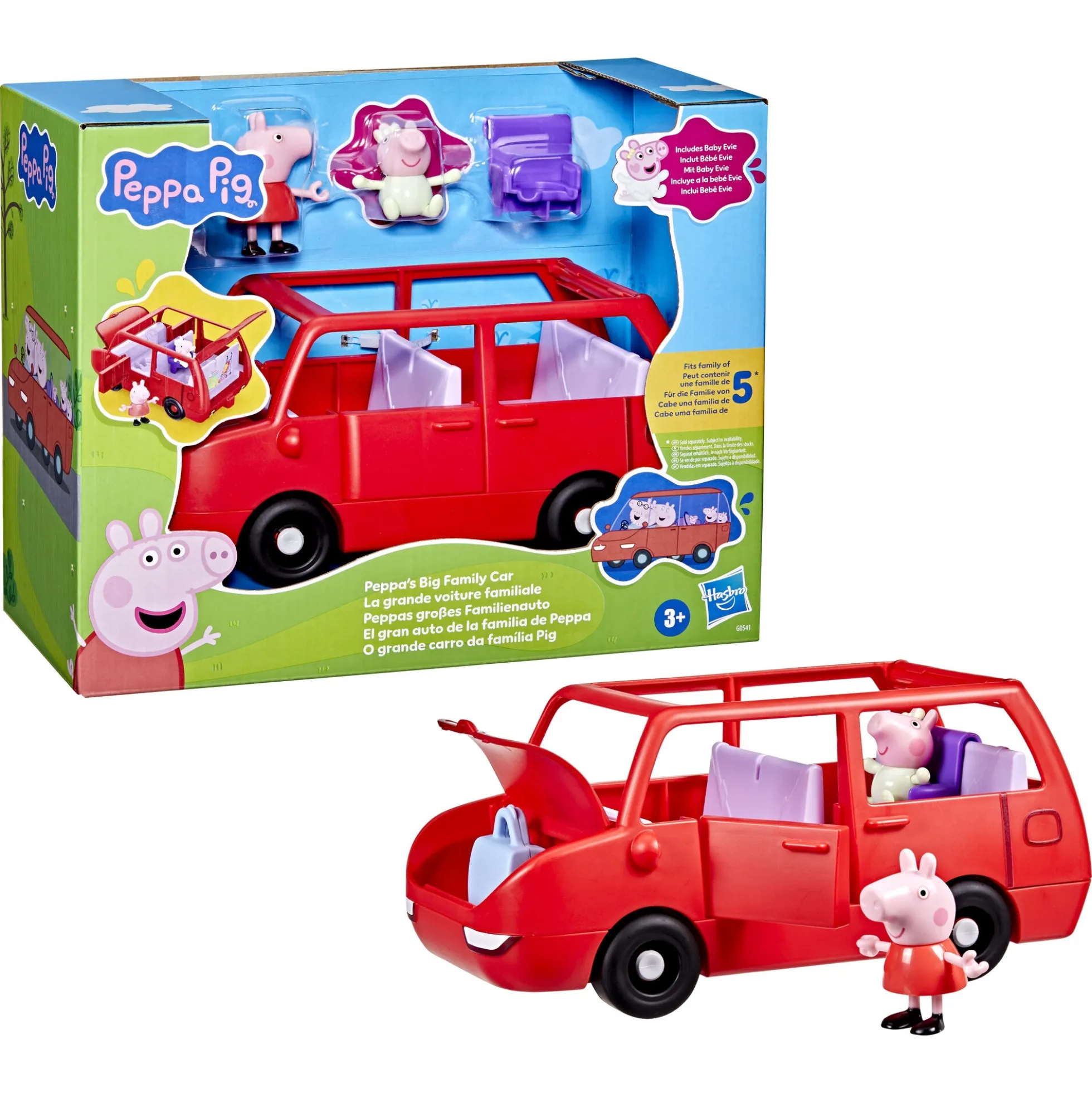 Gurli Gris stor familiebil - inklusiv 2 figurer