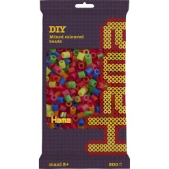 Hama Maxi perler - 500 perler - Neonfarver