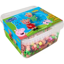 Hama Maxi perlesæt i bøtte - 900 perler og 1 stiftplade - Gurli Gris