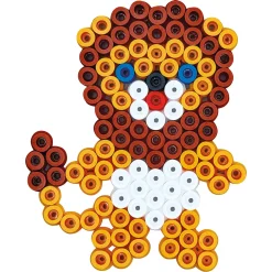 Hama Maxi perlesæt i bøtte - 600 perler og 1 stiftplade - Vilde dyr