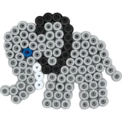 Hama Maxi perlesæt i bøtte - 600 perler og 1 stiftplade - Vilde dyr