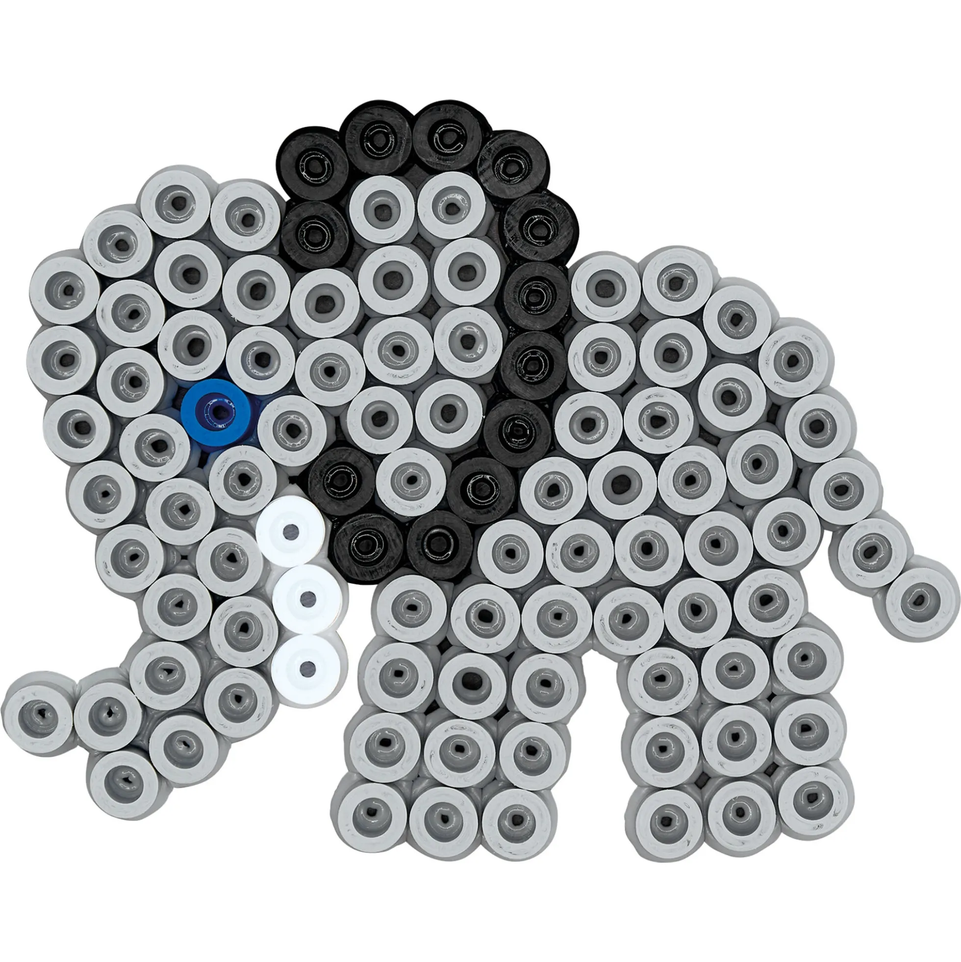 Hama Maxi perlesæt i bøtte - 600 perler og 1 stiftplade - Vilde dyr