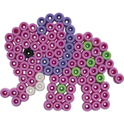 Hama Maxi perlesæt i bøtte - 600 perler og 1 stiftplade - Elefanter