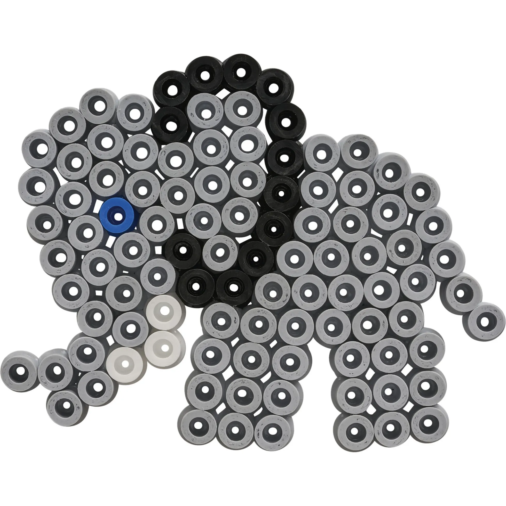 Hama Maxi perlesæt i bøtte - 600 perler og 1 stiftplade - Elefanter