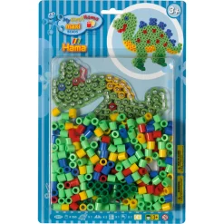 Hama Maxi perlesæt - 250 perler og 1 stiftplade - Dinosaur