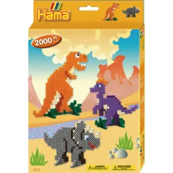 Hama Midi gaveæske - 2000 perler og 2 stiftplader - Dinosaur