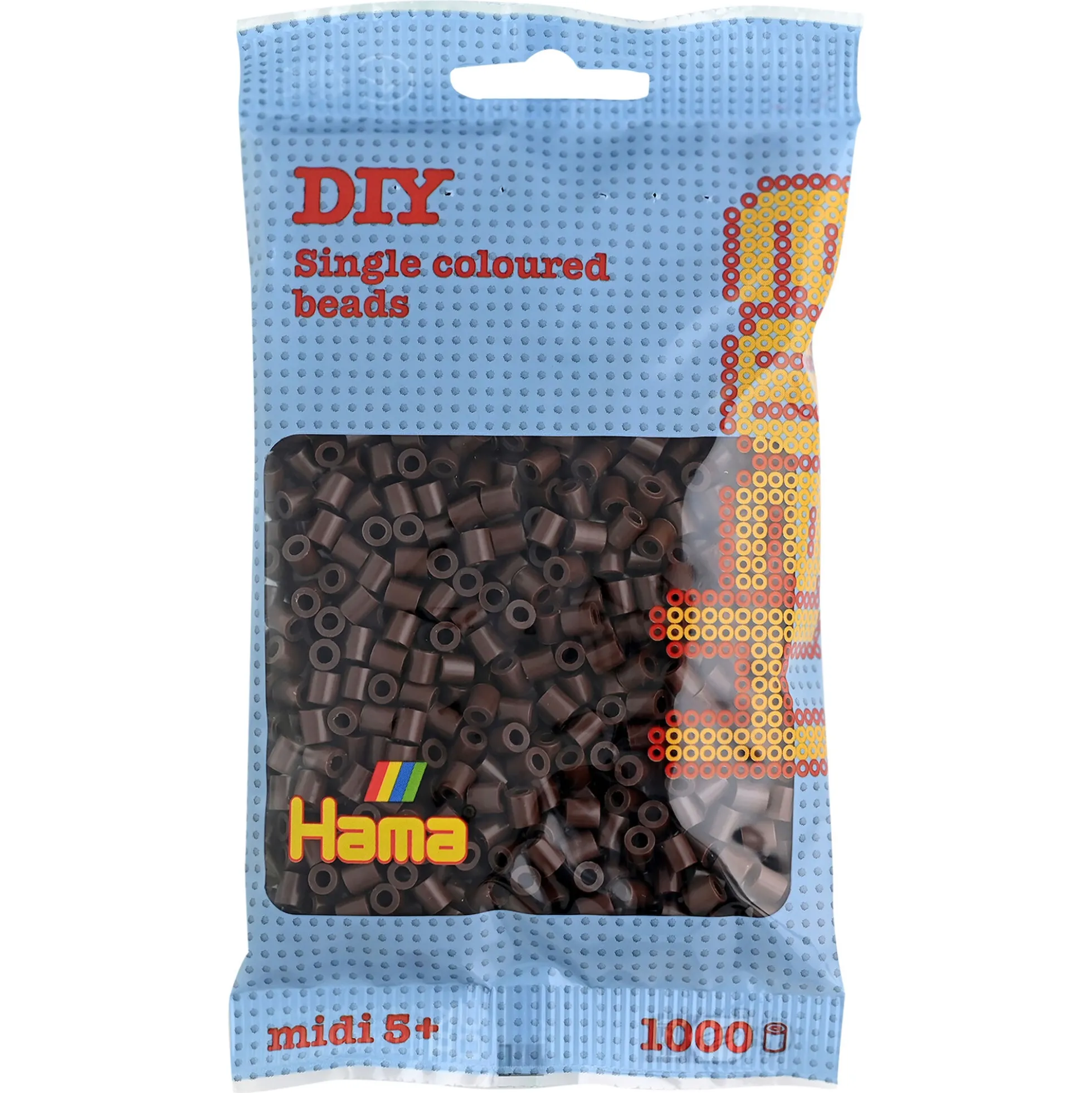 Hama Midi perler - 1000 perler - Brun