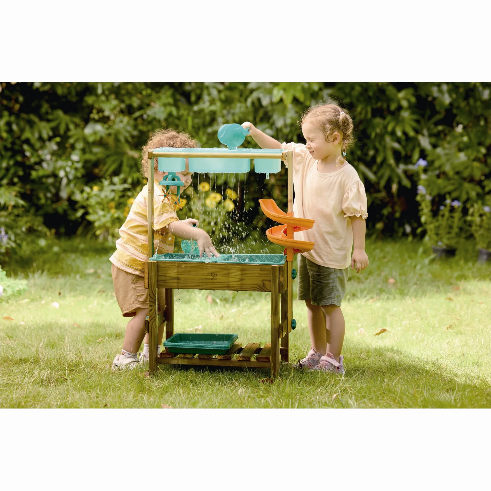 Hape multifunktionelt vandlegebord - sand- og vandbord med justerbar højde - 37,6x85x55,8 cm