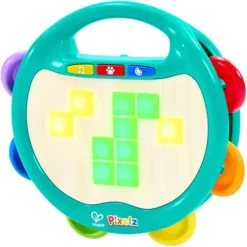 Hape Pixelz Shake & Tap tamburin - musiklegetøj med lys og 3 modes - fra 18 mdr.