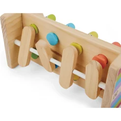 Hape Rainbow hammerbræt i træ med hammer og hoppepinde - fra 12 mdr.