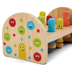 Hape Rainbow hammerbræt i træ med hammer og hoppepinde - fra 12 mdr.