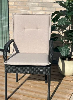 Havehynde til havestol - Beige universal stolehynde 5 cm skumfyld - God komfort skum & UV beskyttet betræk - Nordstrand Home hynde