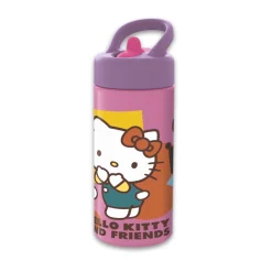 Hello Kitty drikkedunk - Vandflaske med flipfunktion og sugerør