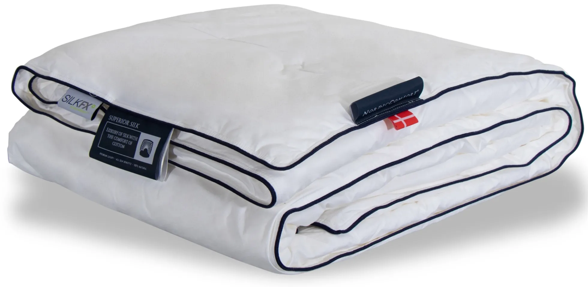 Helårs dobbeltsilkedyne - 100% langfibret mulberry silke - 240x220 cm - Nordic Comfort dobbeltdyne