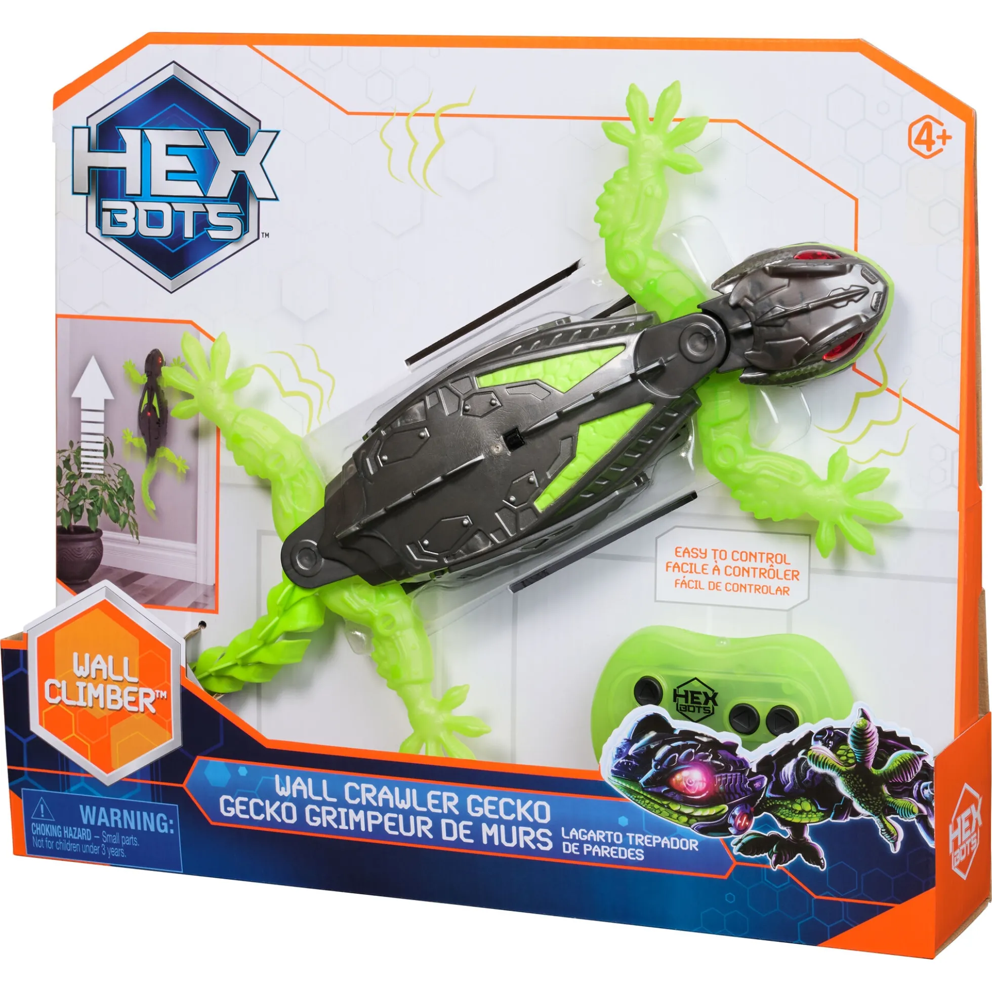 HEX BOTS Wall Crawler Gecko fjernstyret robot - 30 cm