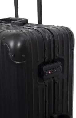 Håndbagage kuffert - Aluminiums kuffert - Sort - Luksuriøs trolley med TSA lås - 36 liter