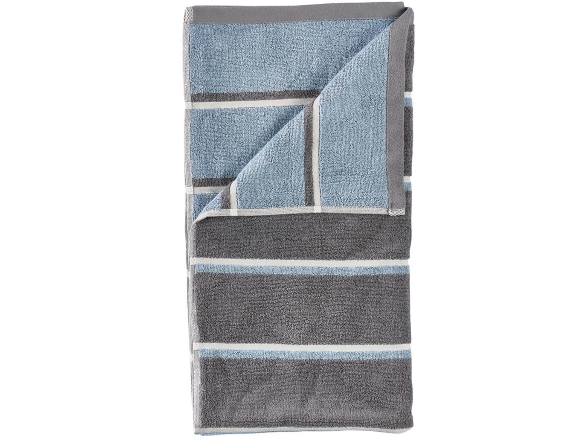 Håndklæde - 100% bomuld - Badehåndklæde 70x140 cm - Zone Denmark Sauna - Stribet Grey