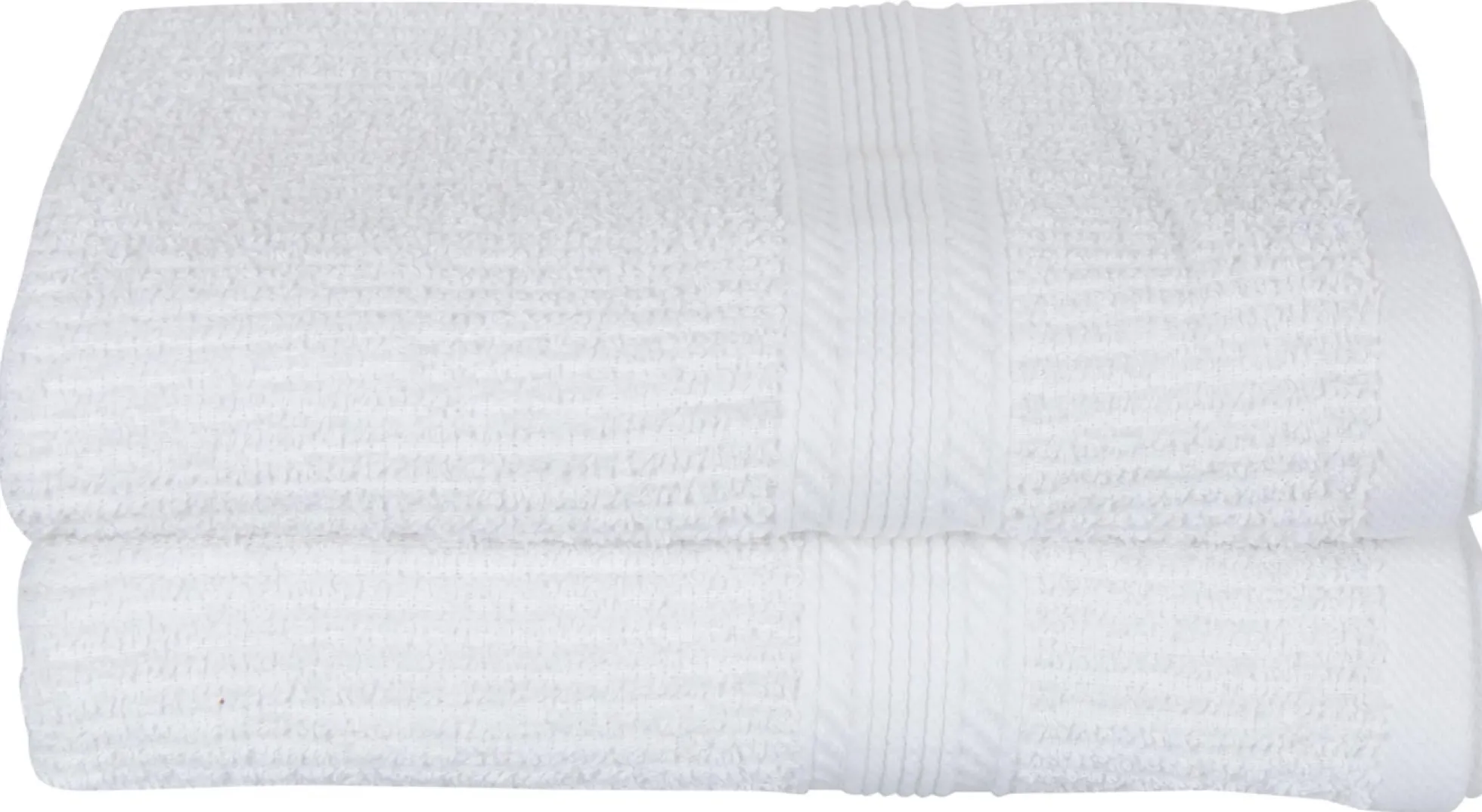 Håndklæder - Pakke á 2 stk. 50x100 cm - Hvide - 100% Bomuld