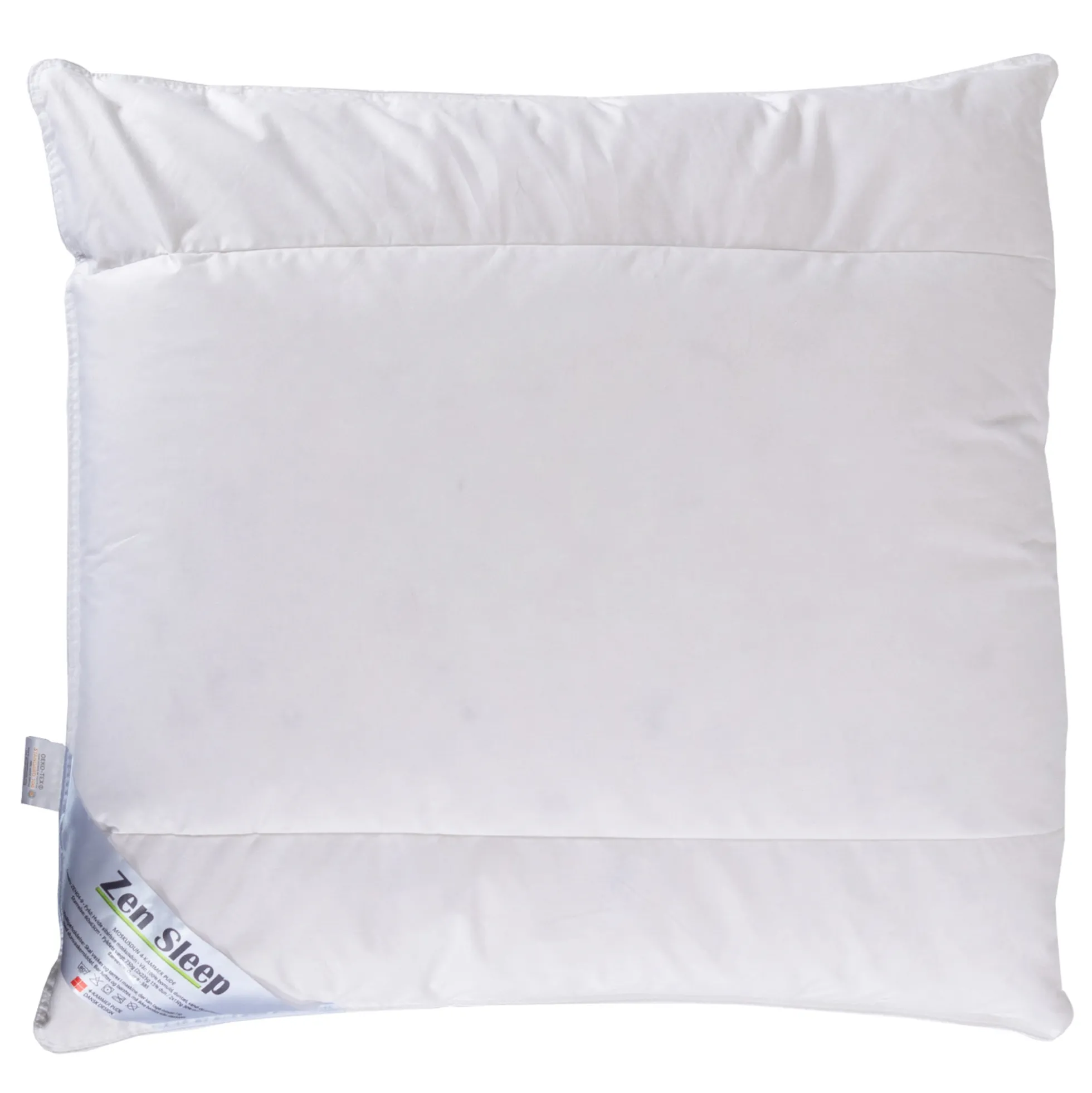 Hovedpude - God støttende pude - Mellem pude - 4 kammer pude - 60x63 cm - Zen Sleep