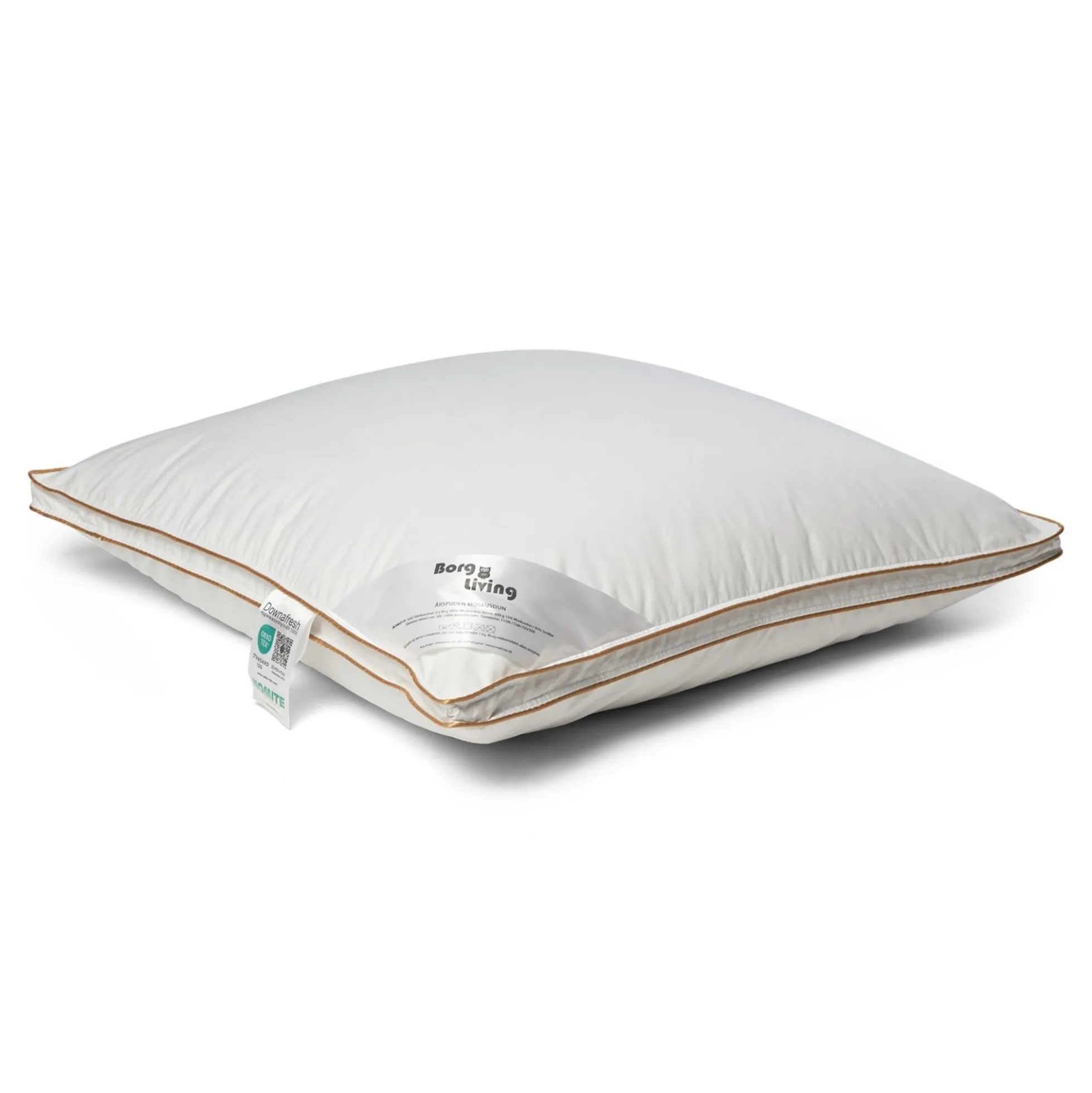 Hovedpude med moskusdun - Mellem pude - 60x63 cm - 3 kammer dunpude - Borg Living Årspuden 2026