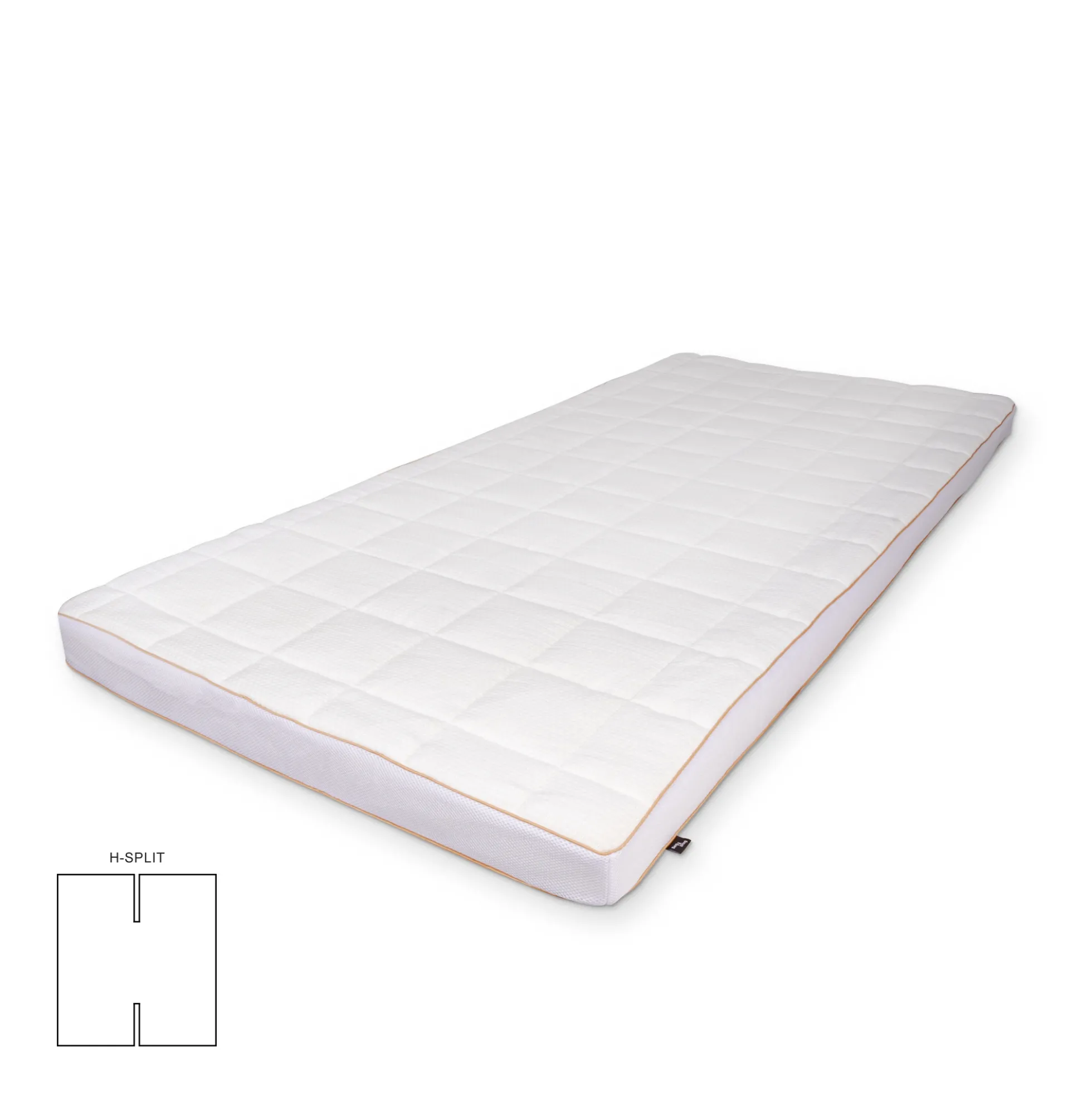 H-split topmadras 180x200 cm 8 cm høj - NASA Memoryskum - Ergonomisk topmadras - Borg Living trykaflastende madras