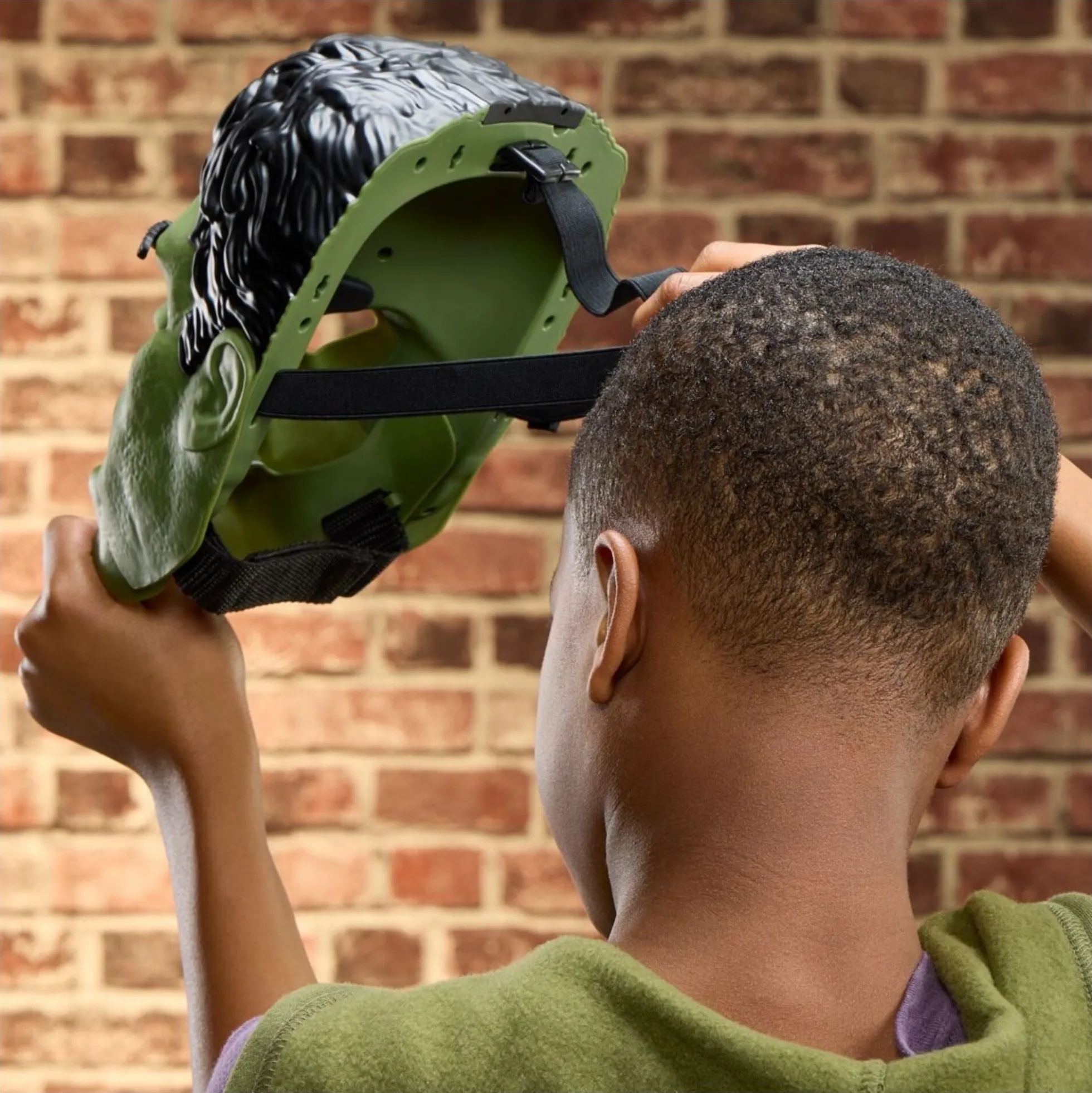Hulk eletronisk maske med lys og lyd