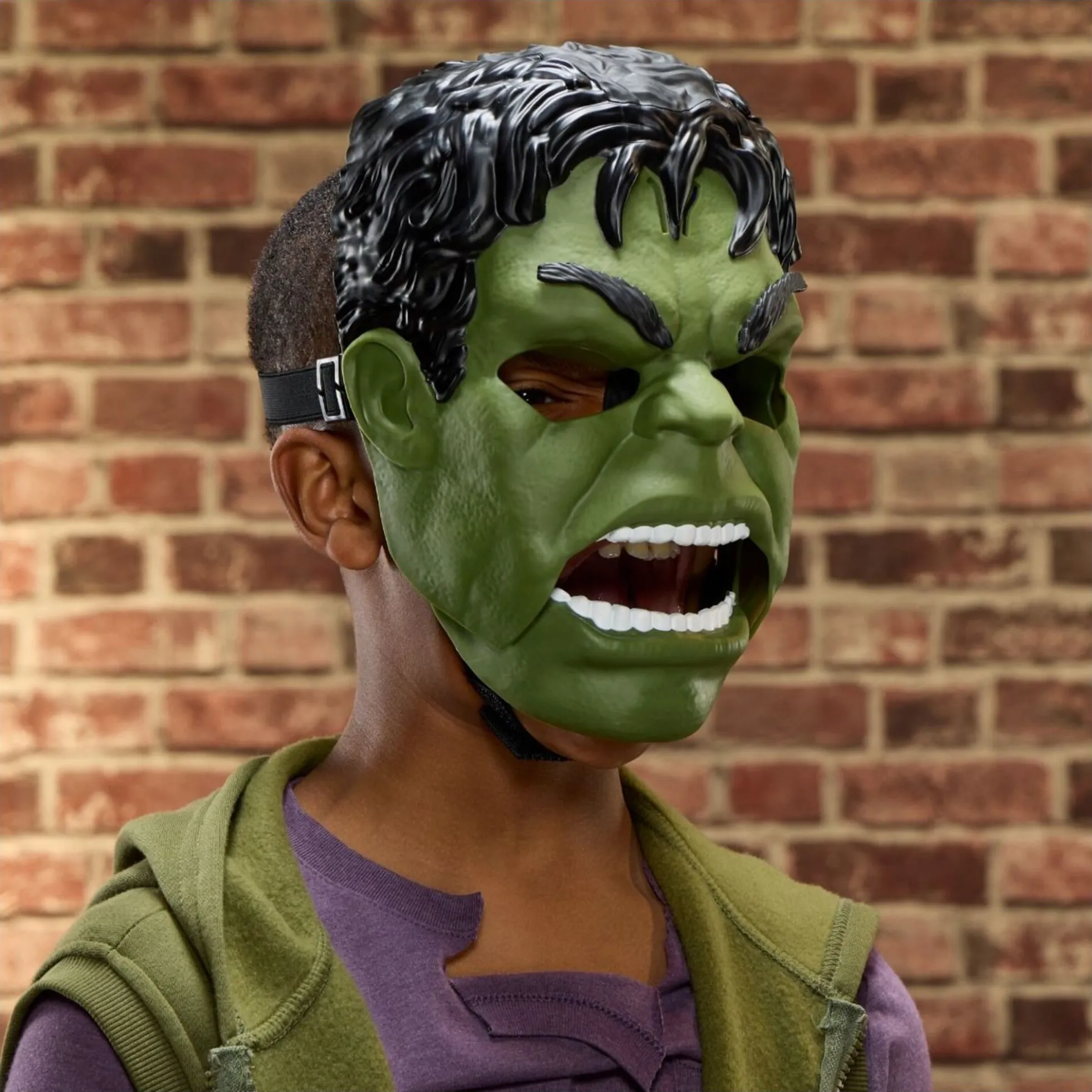 Hulk eletronisk maske med lys og lyd