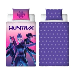 Huntrix sengetøj - 100% bomuld - Børnesengetøj 140x200 cm - KPop Demon Hunters