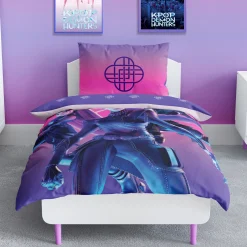 Huntrix sengetøj - 100% bomuld - Børnesengetøj 140x200 cm - KPop Demon Hunters