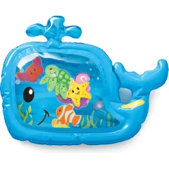 Hval aktivitetsvandmåtte med 6 flydende dyr - 38x31 cm