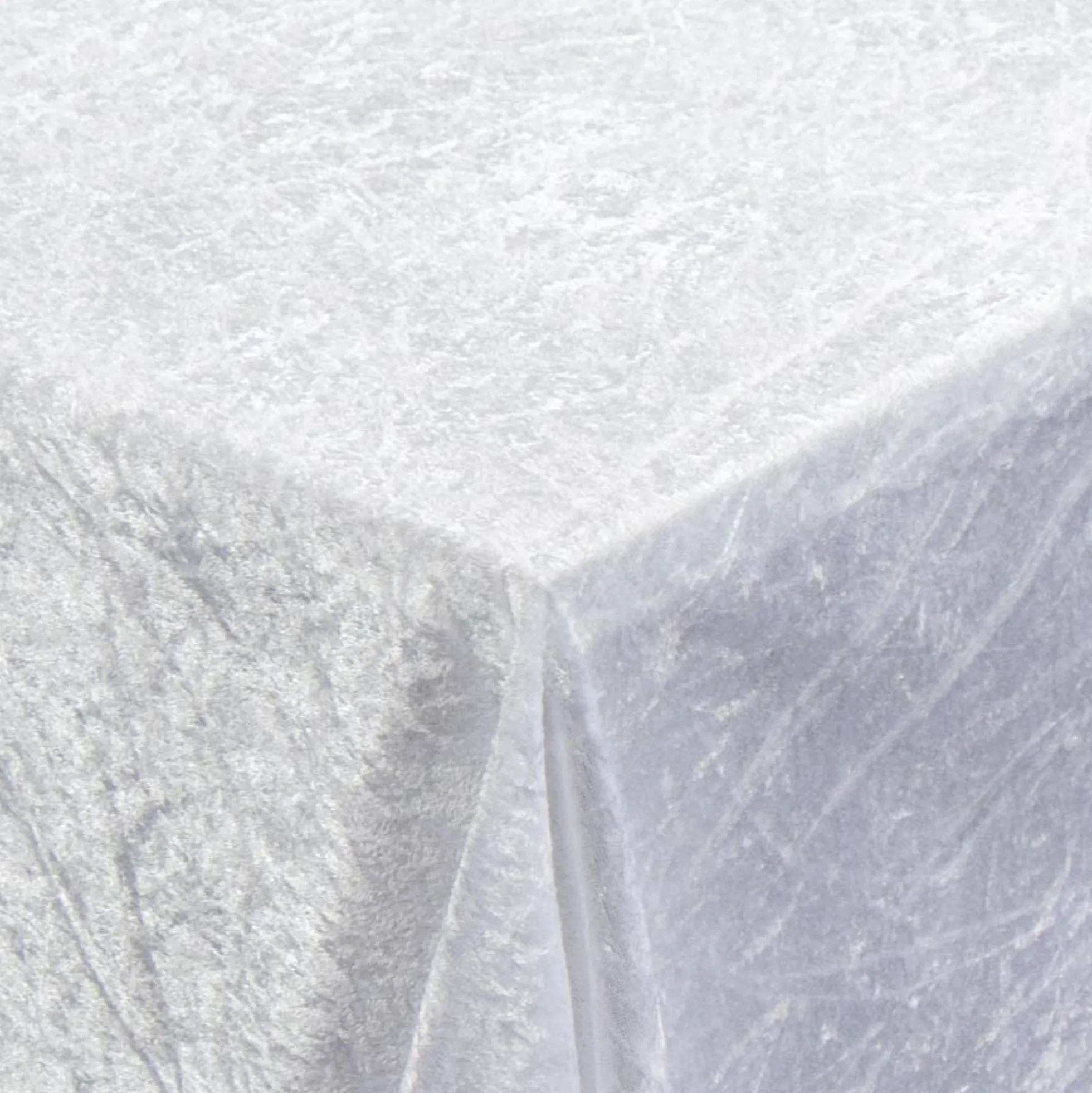 Hvid velour dug - 15 meter dug - Nervøs velour - Blødt velour stof til borddug - Pakker med 3 meter