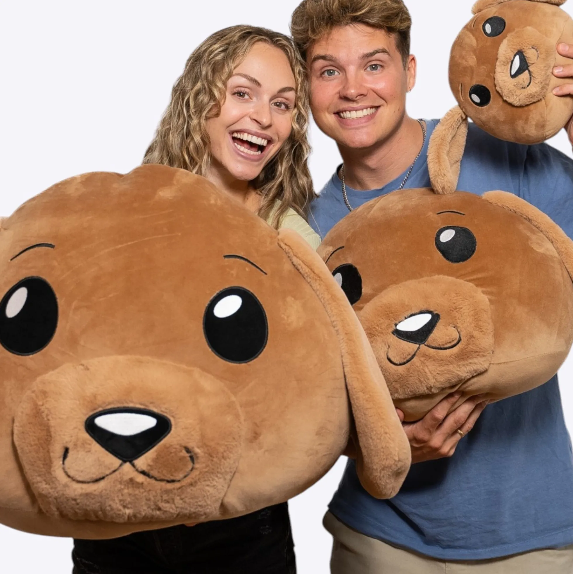Jas & Mika Baloo bamse - Squish Heads - 60 cm
