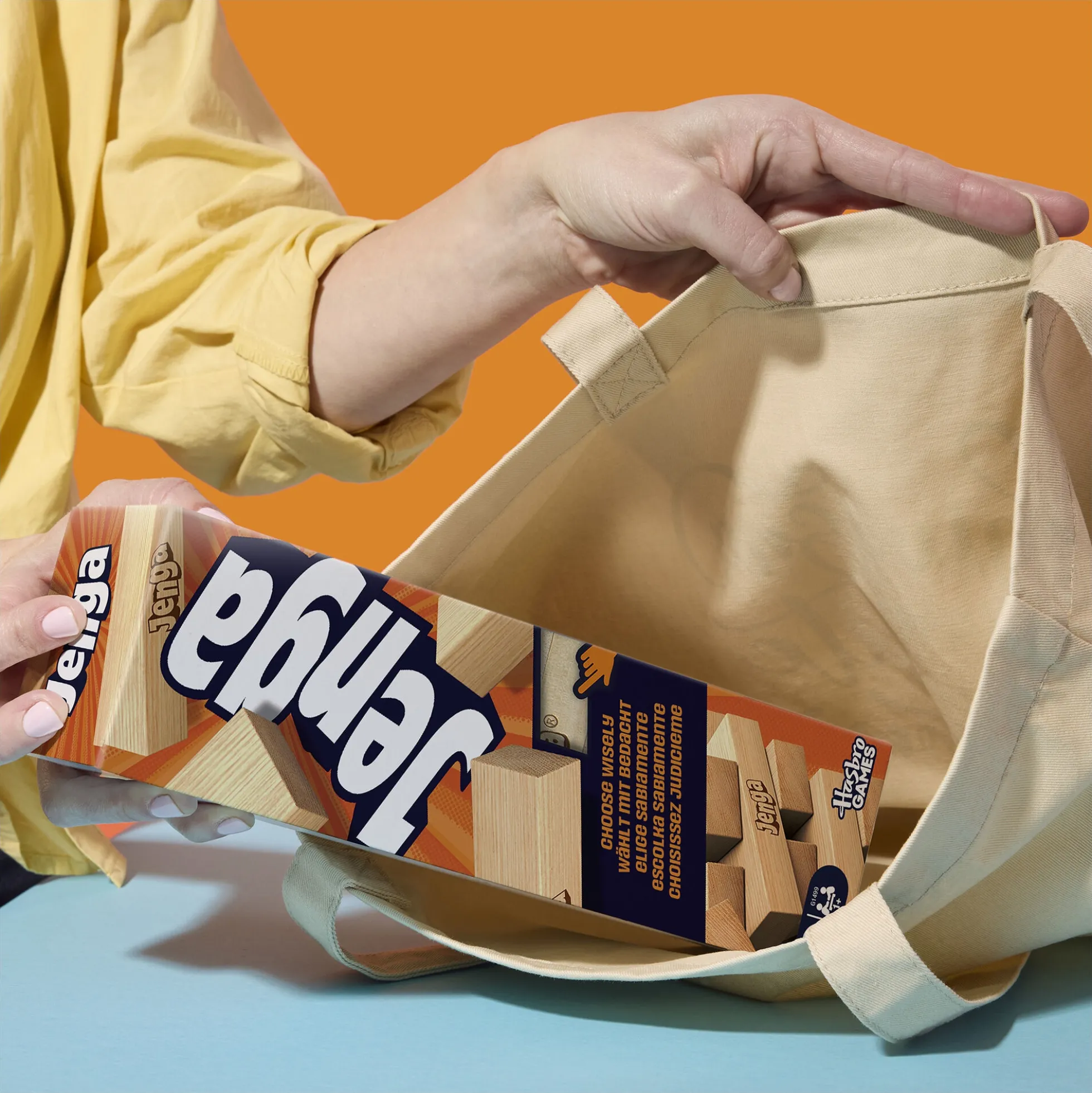 Jenga Classic balancespil med 54 træklodser - 27 cm