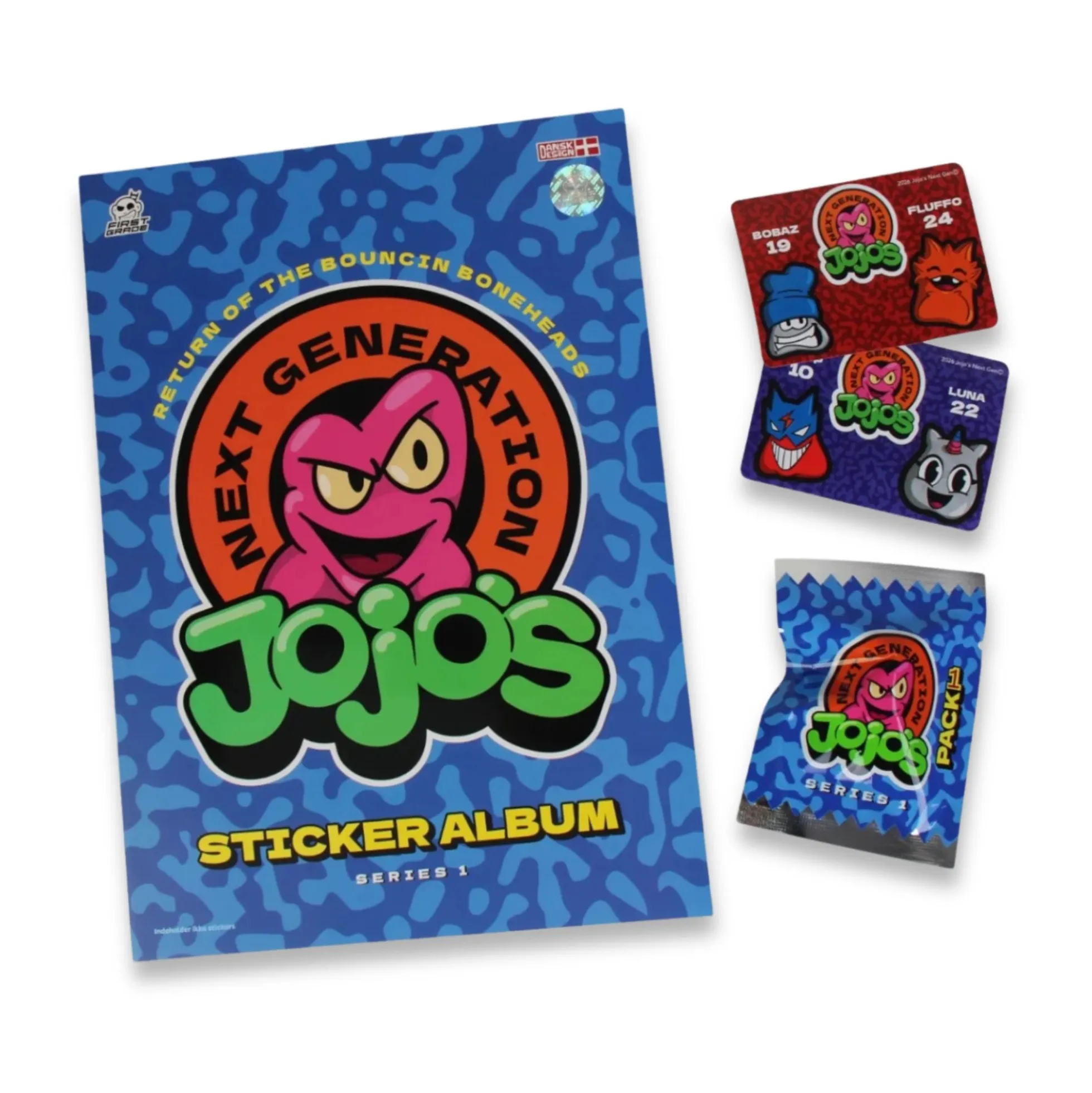 Jojo’s stickeralbum -1 figur og stickers