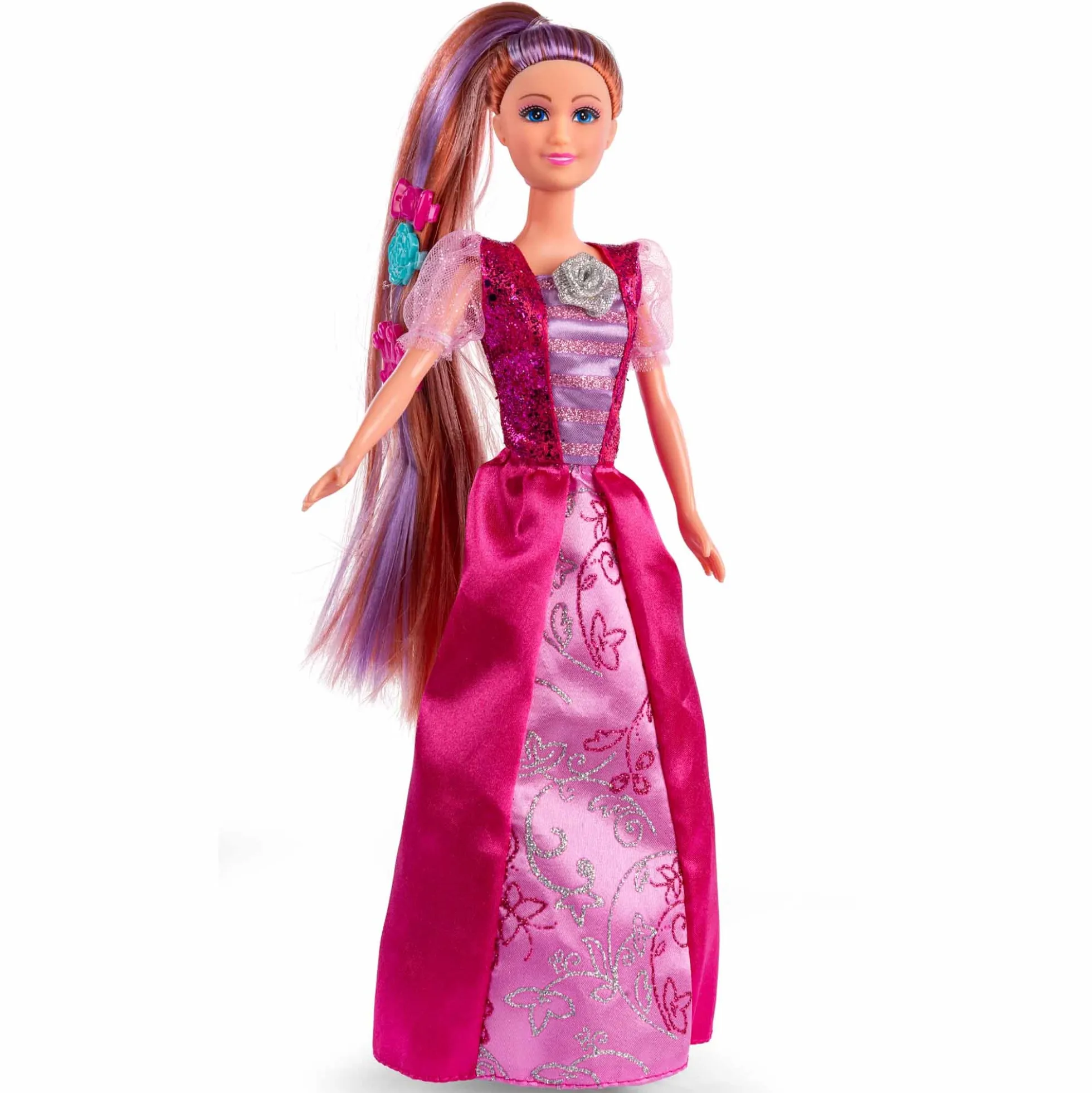 Judith eventyrprinsesse 29 cm - Prinsessedukke med lyserød kjole
