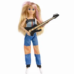 Judith J-Rock rockstardukkesæt med guitarer og mikrofon - 4 dukker - 29 cm