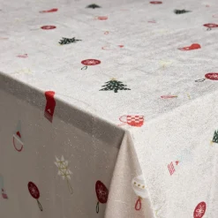 Juledug med julemotiver - Nervøs velour dug - Pakke med 3 meter
