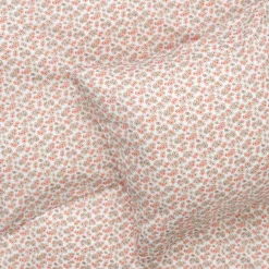 JUNA dobbelt sengetøj 200x220 cm - 100% økologisk bomuldssatin - Pleasantly hvid med rosa blomster