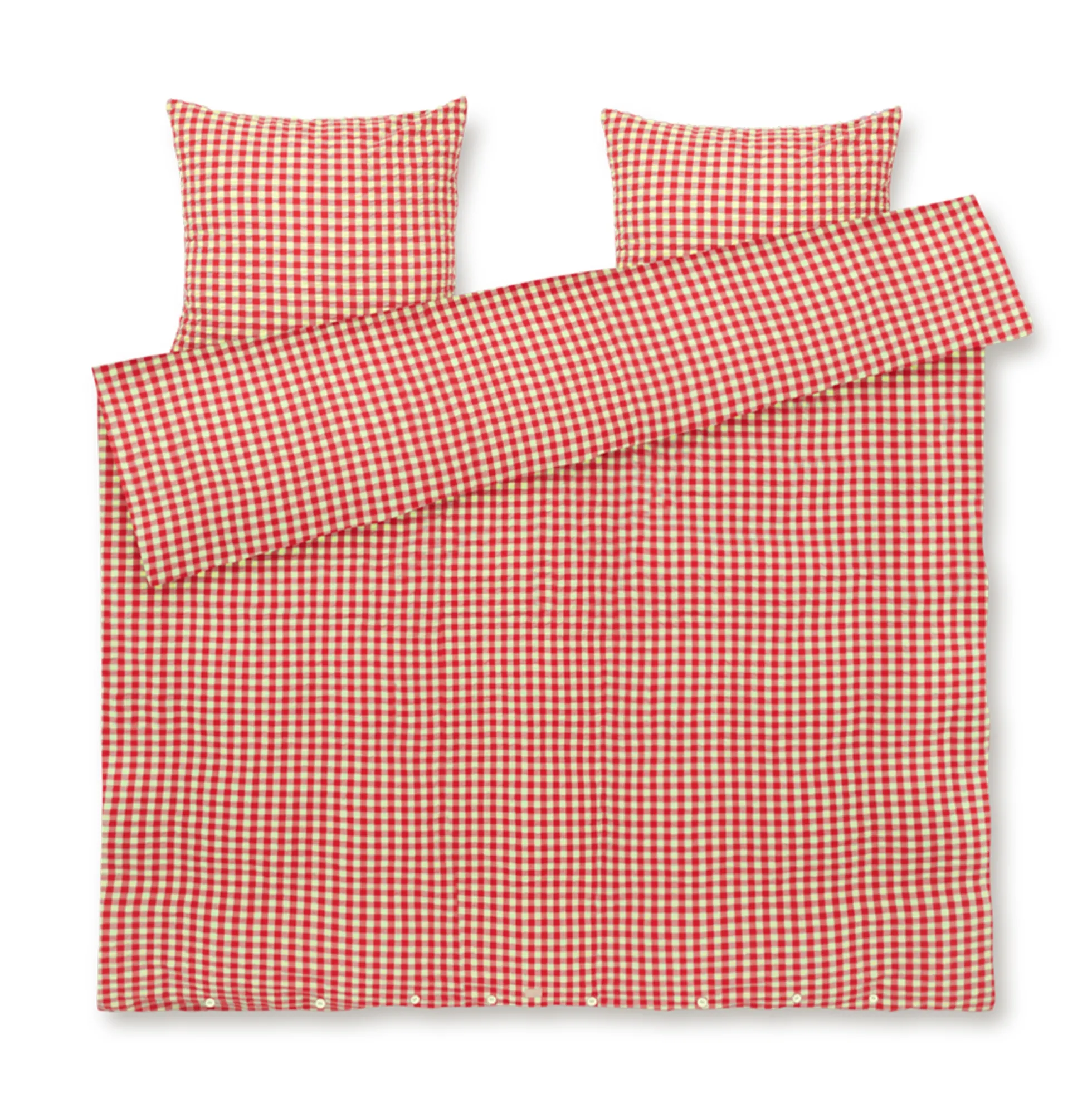 JUNA dobbelt sengetøj 200x220 cm - 100% økologisk bomuld - Bæk&Bølge rød