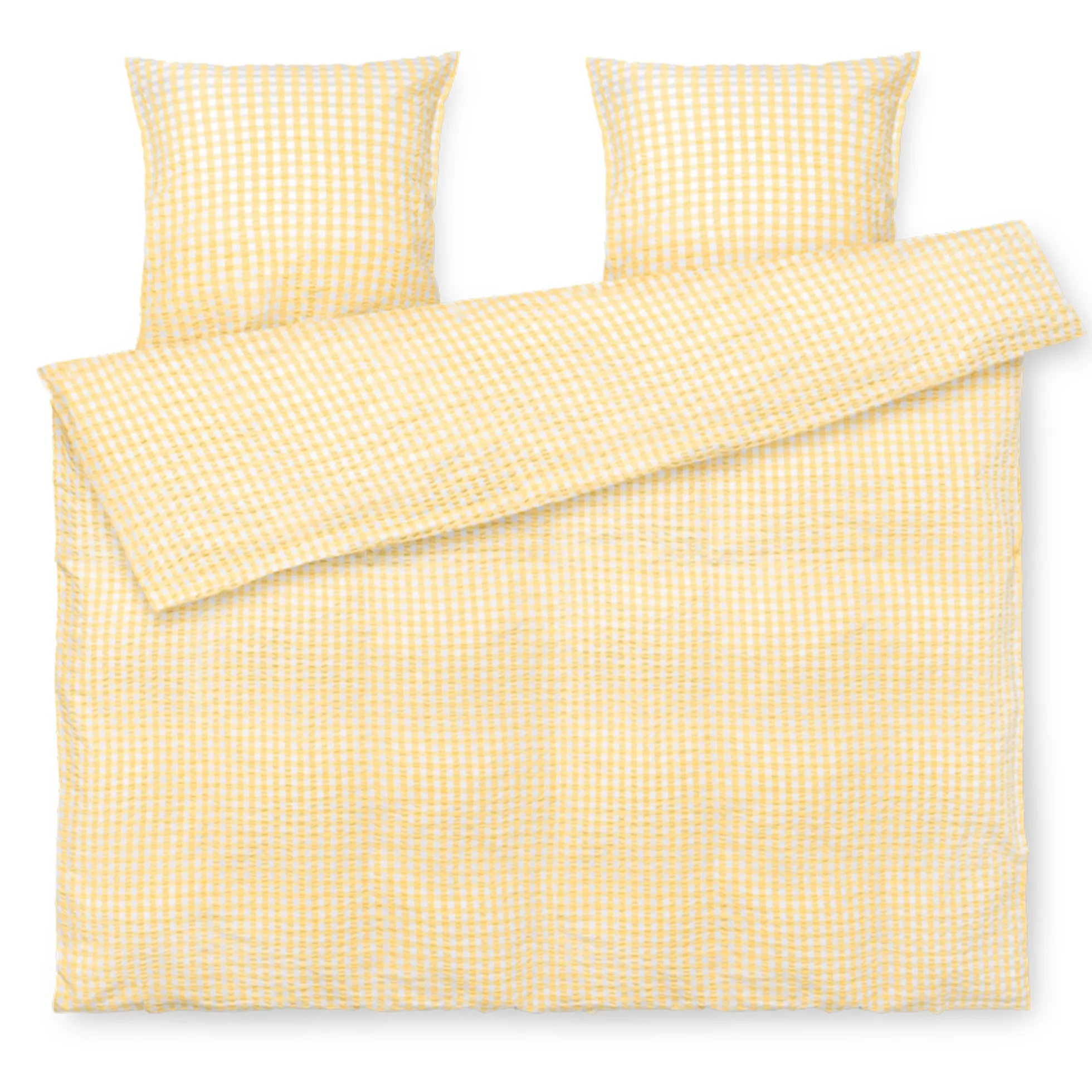 JUNA dobbelt sengetøj 200x220 cm - 100% økologisk bomuld - Bæk&Bølge gul